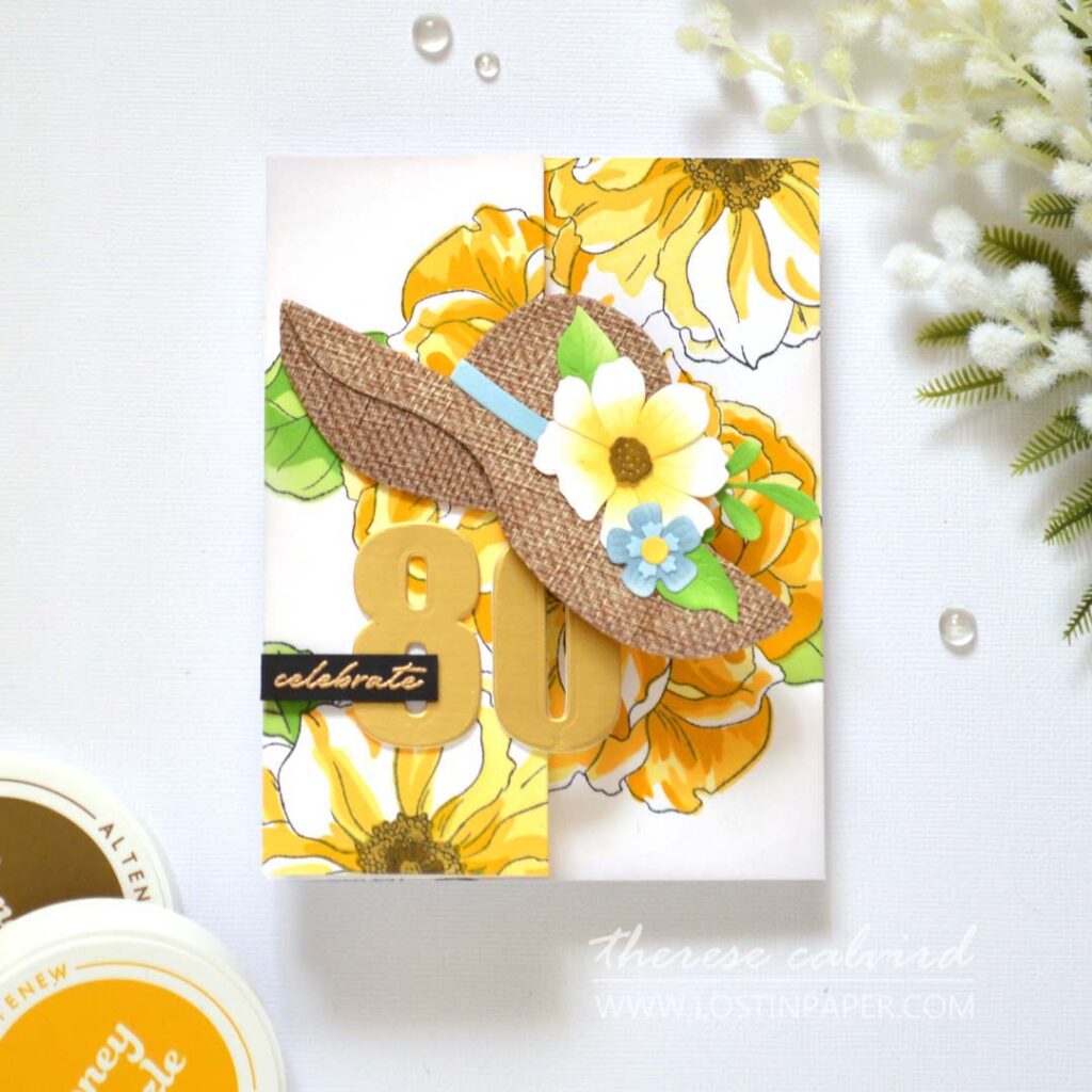 Therese Calvird - Fun Fold Floral Birthday Card (card) (1)