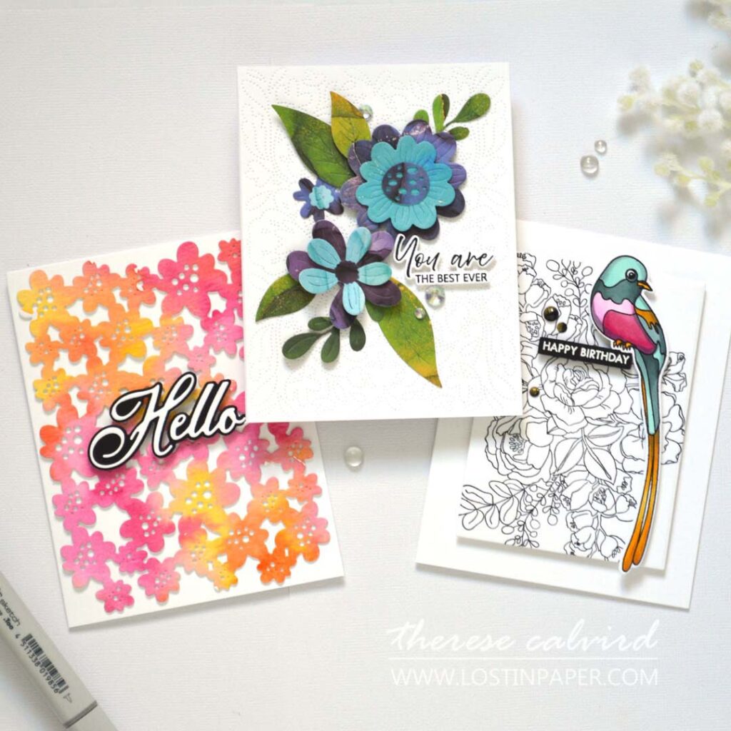 Alex-Syberia-Designs - Birthday Bouquet - Avian Allure - Floral Splendor - Thank You & Hello - Andalusia Wildflowers - Charming Flora - Therese Calvird (cards) (1)