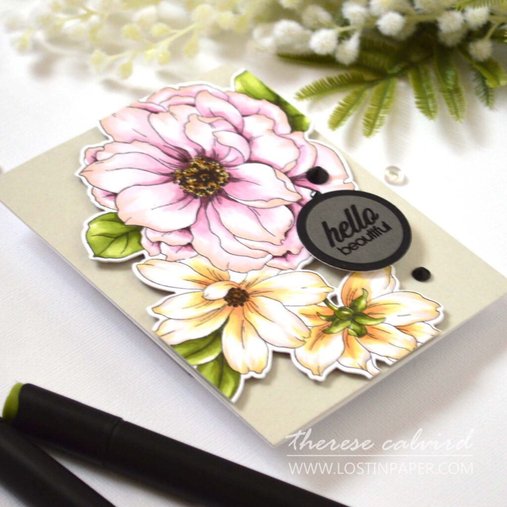 Altenew - Artist Marker Techniques - Blooming Delight - Fine Rings Halftone Circles - Cupped Flowers - Take 2 With Therese (cardmaking video) (1)