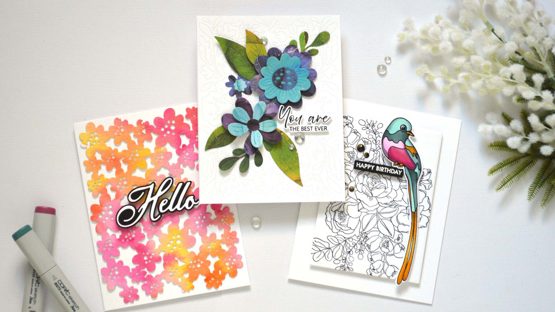 3 Ways to Make Quick & EASY Floral Cards!
