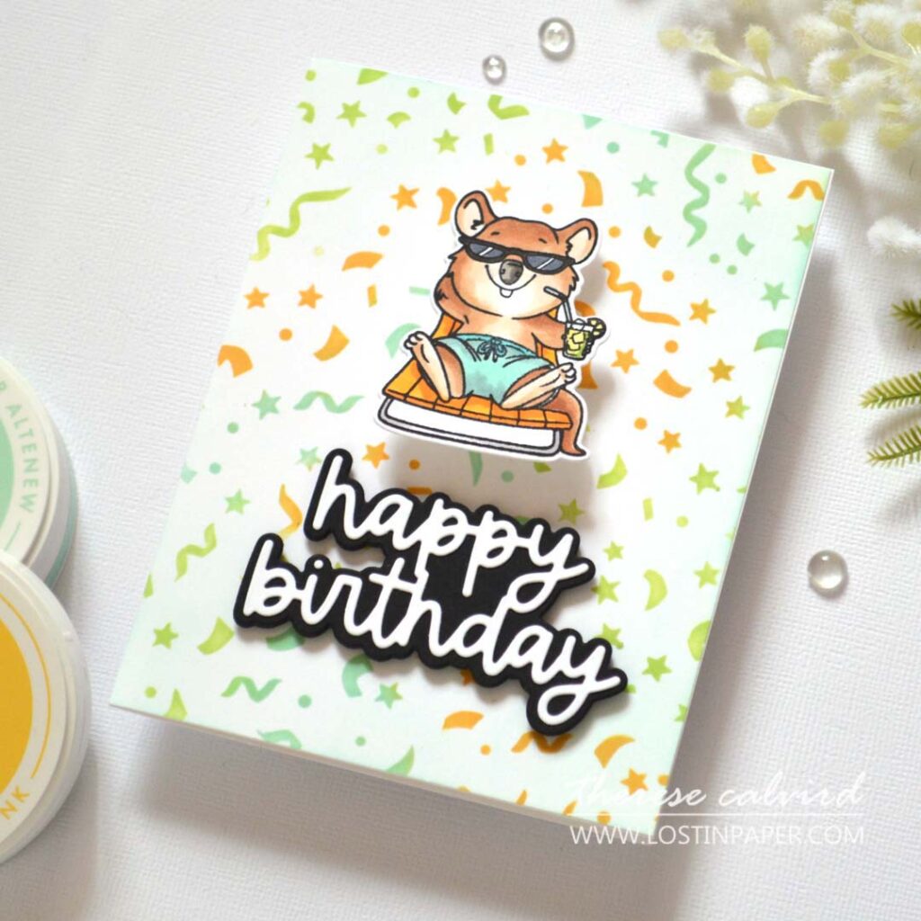 Therese Calvird - Kat Scrappiness - Confetti Party - Summer Quokka - Concord & 9th - Everyday Sentiments (Live card video) (1)