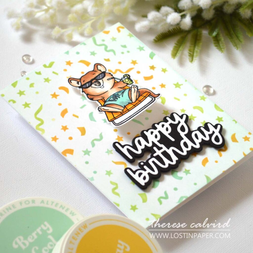 Therese Calvird - Kat Scrappiness - Confetti Party - Summer Quokka - Concord & 9th - Everyday Sentiments (Live card video) (1)