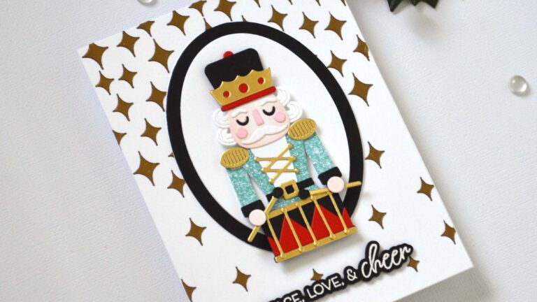Therese Calvird - Spellbinders - Nutcracker Fritz - Kat Scrappiness Falling Starlights (card) (4)