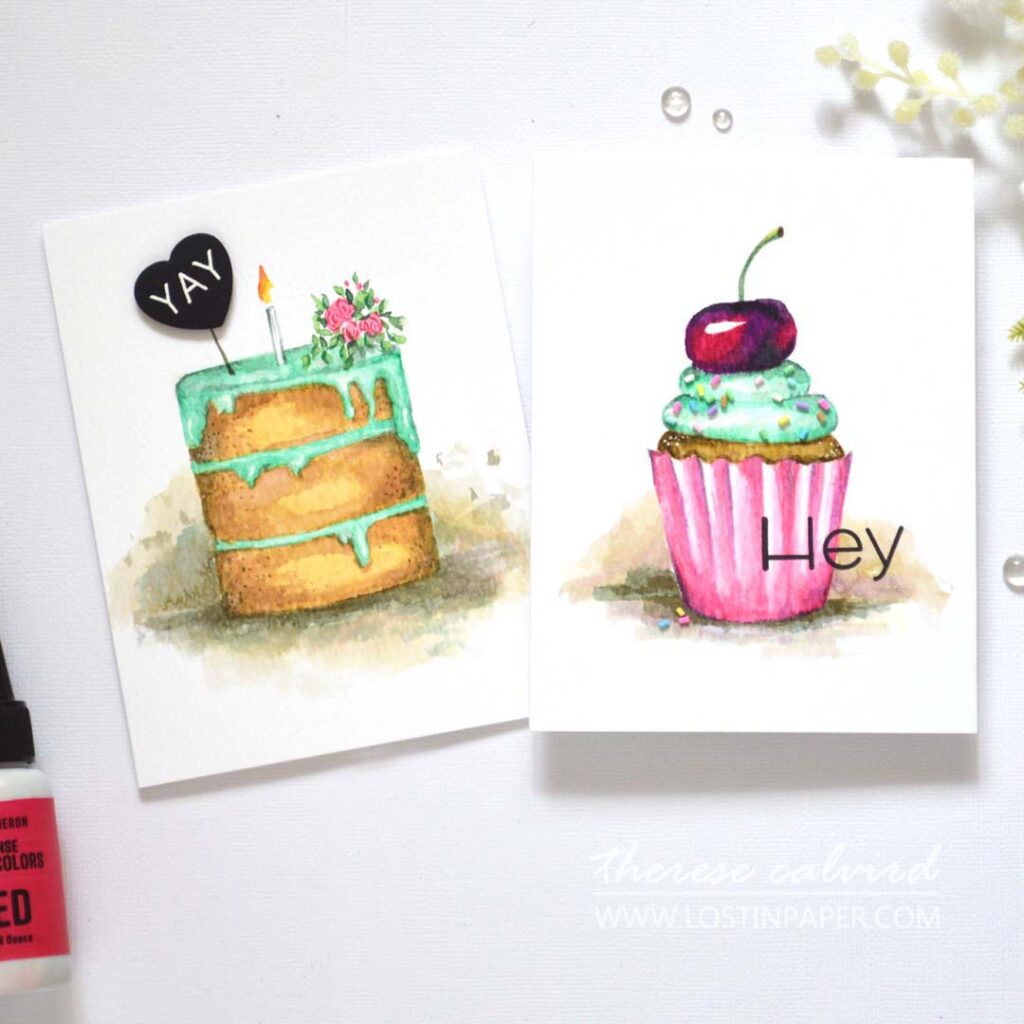 Therese Calvird - Bibi Cameron - Retro Brights Intense Liquid Colors - Sparkle Base - A,Bibi,Cs - Happy Mail (card video) (2)
