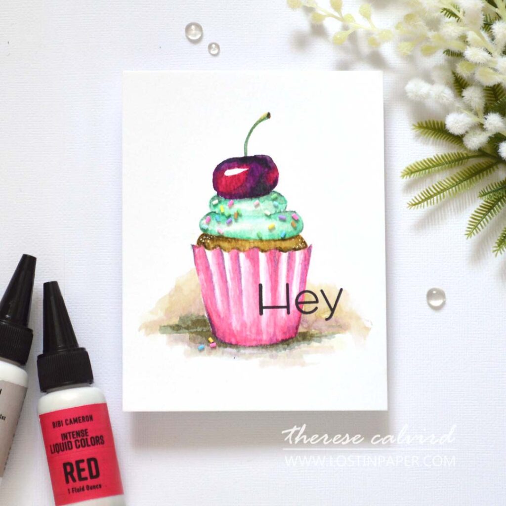 Therese Calvird - Bibi Cameron - Retro Brights Intense Liquid Colors - Sparkle Base - Happy Mail (card video) (1)