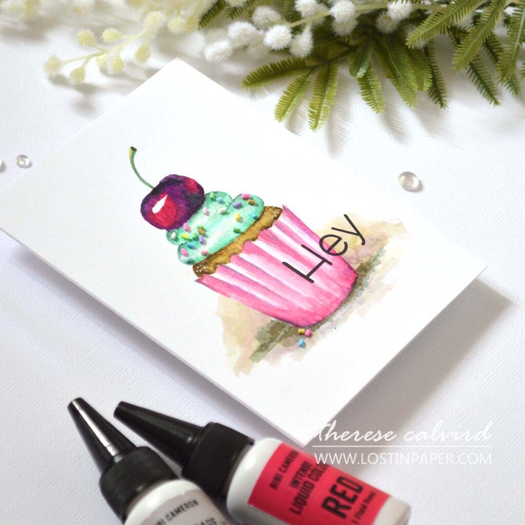 Therese Calvird - Bibi Cameron - Retro Brights Intense Liquid Colors - Sparkle Base - Happy Mail (card video) (1)