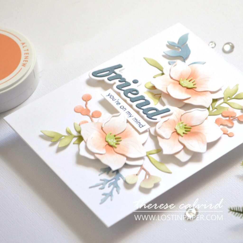 Therese Calvird - Altenew - Zero Waste Berries and Branches - Scripty Sentiments - Elegant Sayings - - Delicate Magnolia (cards) (1)