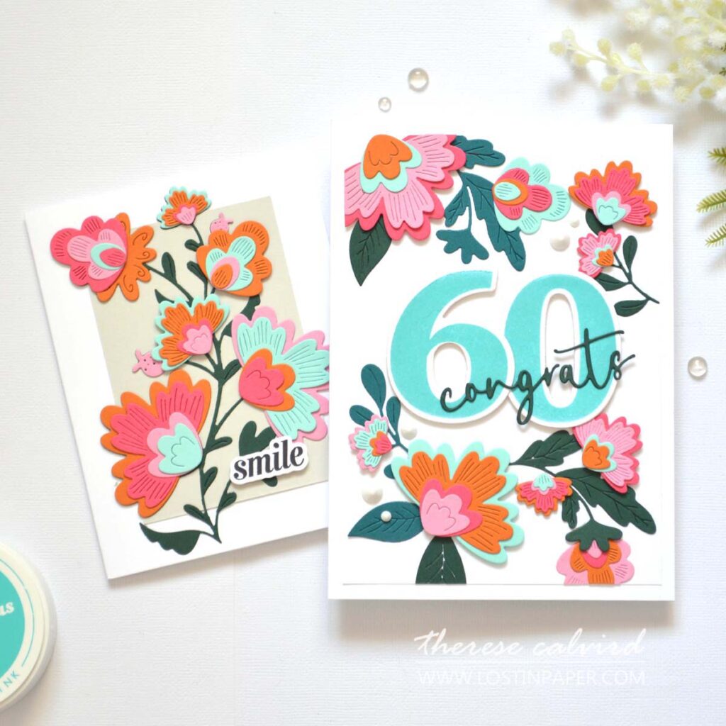 Therese Calvird - Swatch Color Combo - Alex Syberia Designs Mysterious Petals - Spellbinders - Bold Numbers (Live Card Video) (1)