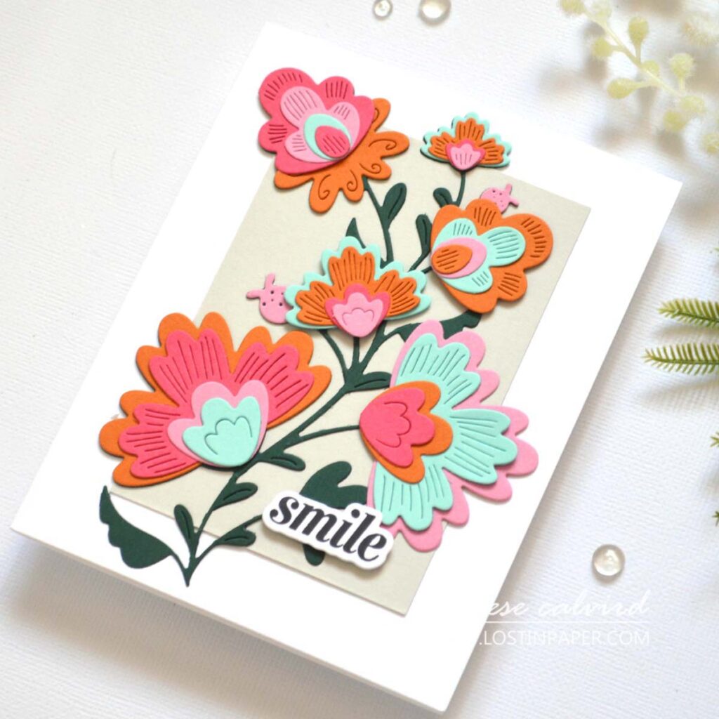 Therese Calvird - Swatch Color Combo - Alex Syberia Designs Mysterious Petals - Spellbinders - Bold Numbers (Live Card Video) (1)