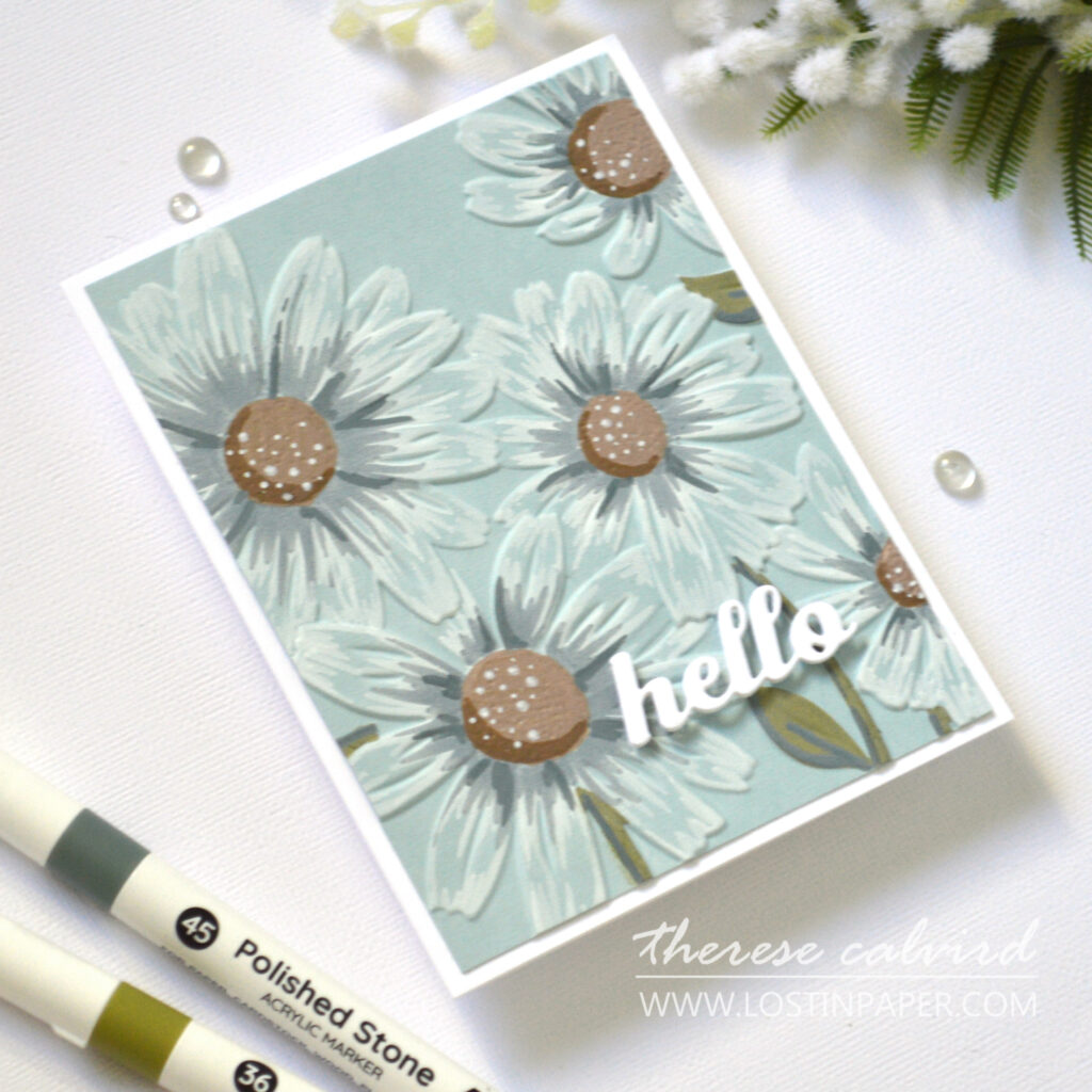 Altenew - Acrylic Markers Vol 2 - Magnificent Magnolias - Daisies - Scripty Sentiments - Take 2 With Therese (card video) (10)