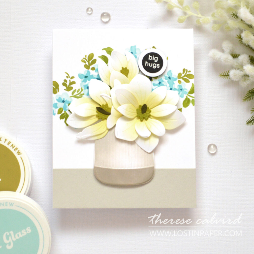 Altenew - Magnificent Magnolias CYL - Ditsy Flowers Wallpaper SA - Halftone Circles Nesting Die (cards) (2)