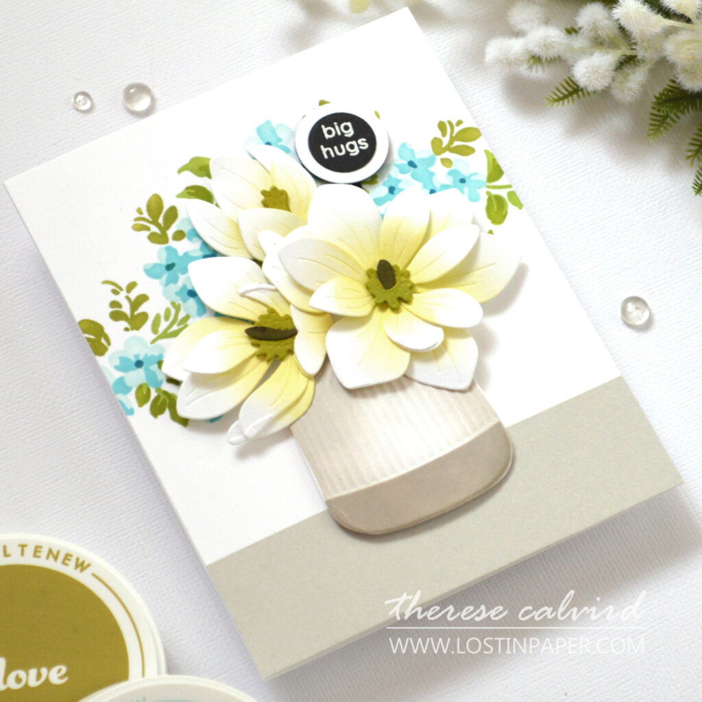 Altenew - Magnificent Magnolias CYL - Ditsy Flowers Wallpaper SA - Halftone Circles Nesting Die (cards) (2)