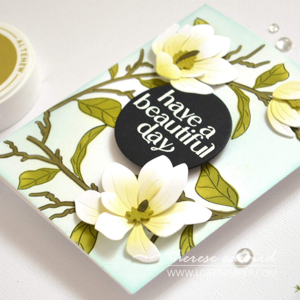 Altenew - Magnificent Magnolias CYL - Ditsy Flowers Wallpaper SA - Halftone Circles Nesting Die (cards) (2)