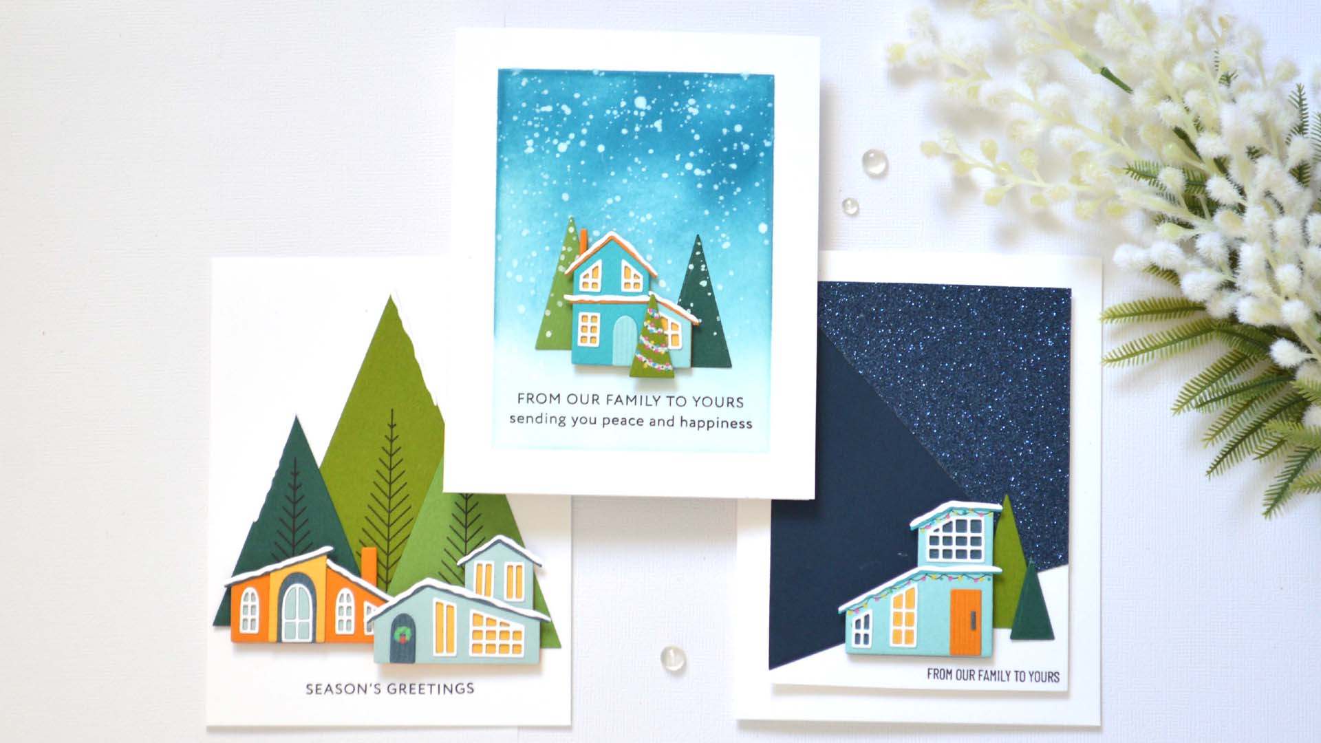 Make Your Christmas Cards Shine with Simple Triangle Dies!