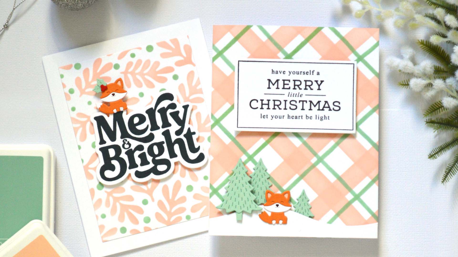 Christmas Stencil Magic: 2 Quick & Easy Holiday Cards Ideas!