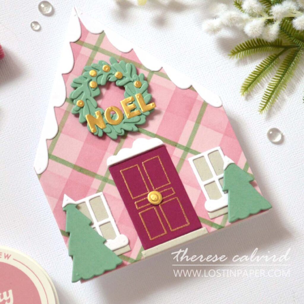 Holiday stencil Christmas cards created by Therese Calvird using a variety of easy techniques