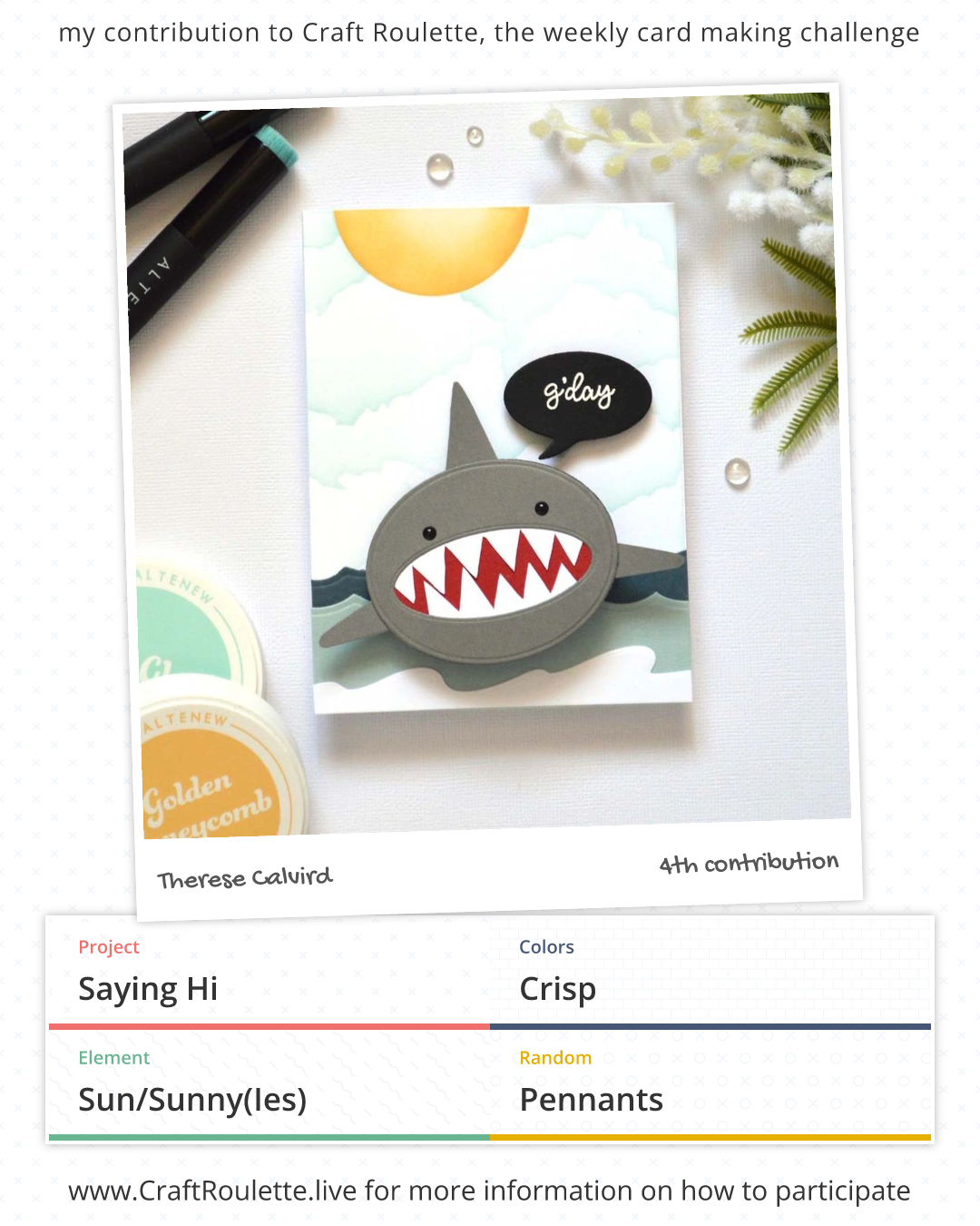 A Shark Action Wobble Interactive Card Using Basic Shapes Therese Calvird