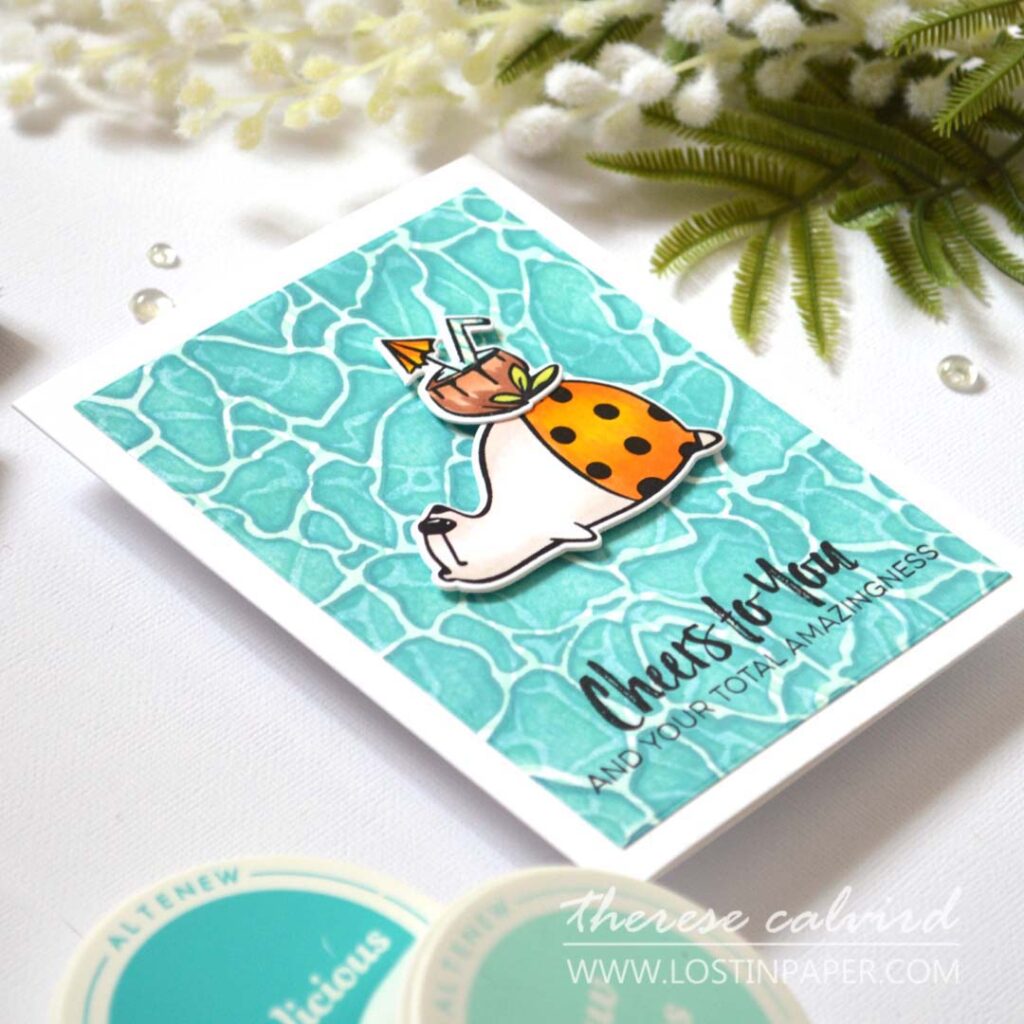 Easy Stencil Backgrounds in 5 Minutes – 5 Fun Cardmaking Techniques by Therese Calvird