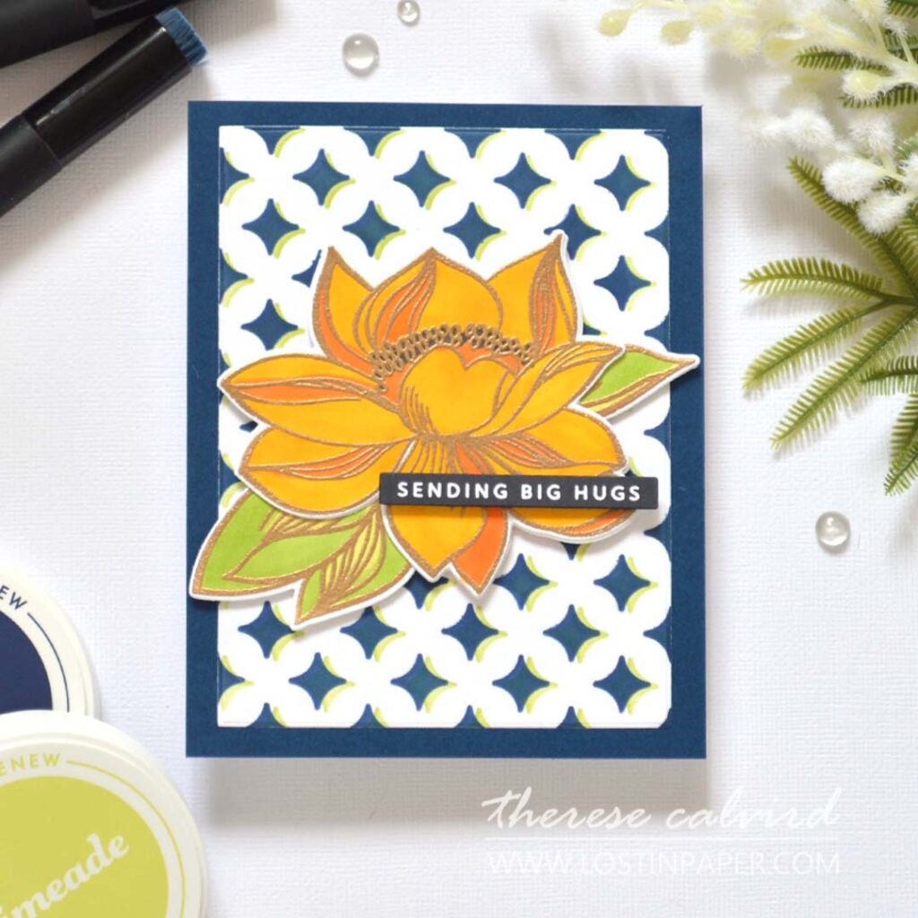 Easy Stencil Backgrounds in 5 Minutes – 5 Fun Cardmaking Techniques by Therese Calvird