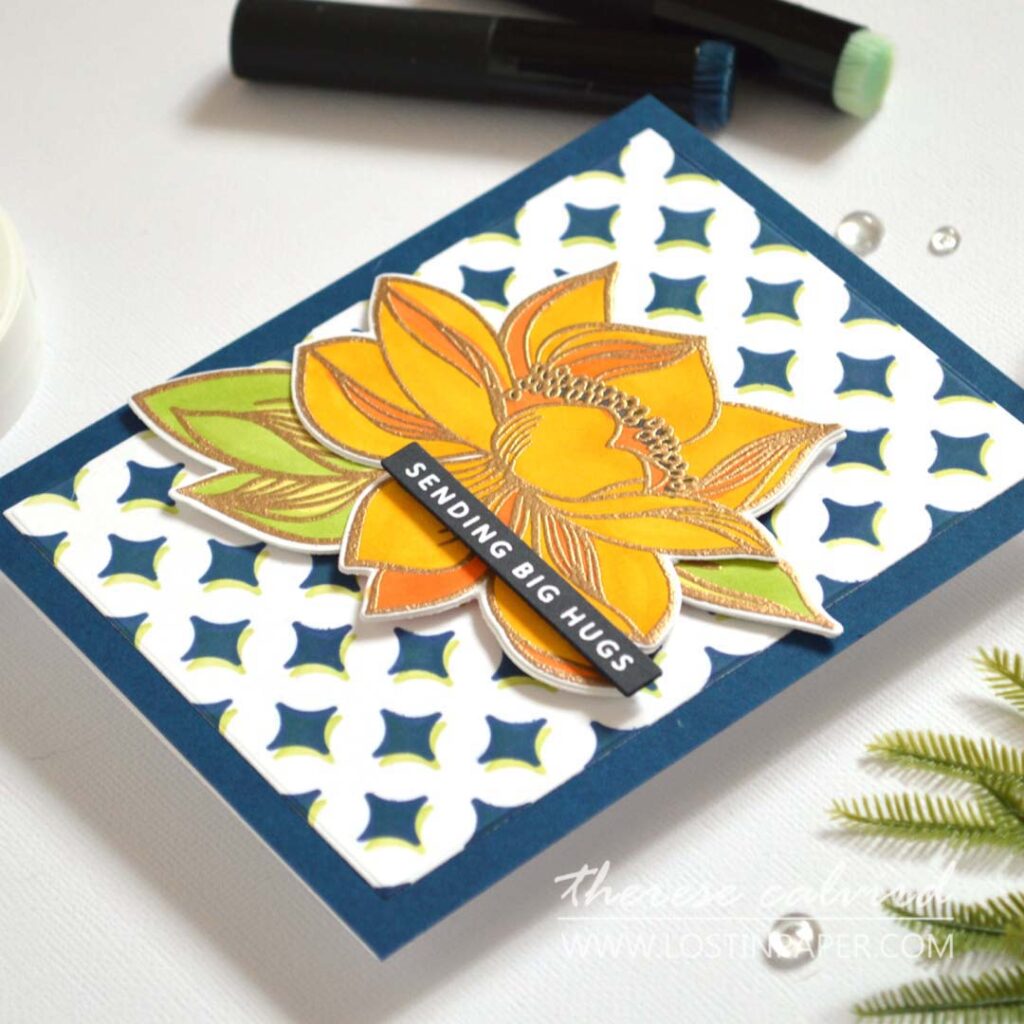 Easy Stencil Backgrounds in 5 Minutes – 5 Fun Cardmaking Techniques by Therese Calvird