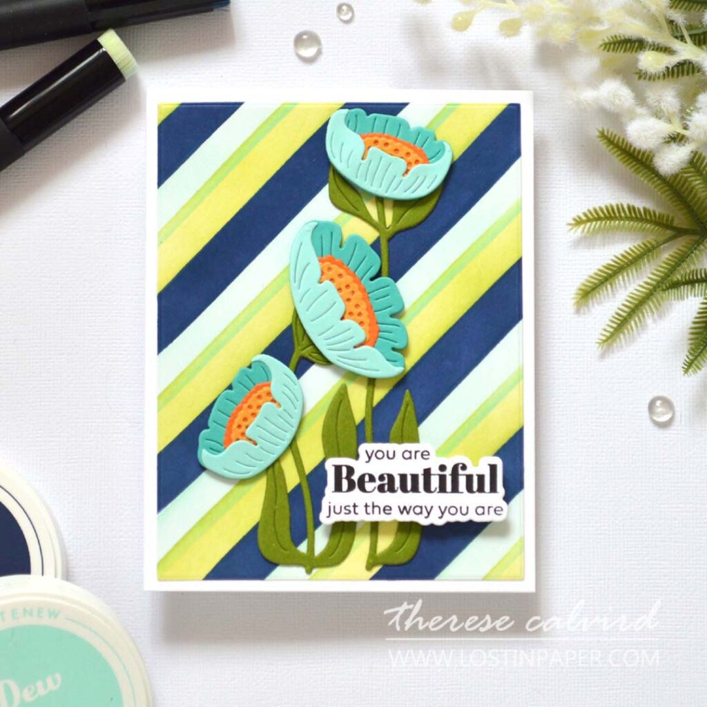 Easy Stencil Backgrounds in 5 Minutes – 5 Fun Cardmaking Techniques by Therese Calvird