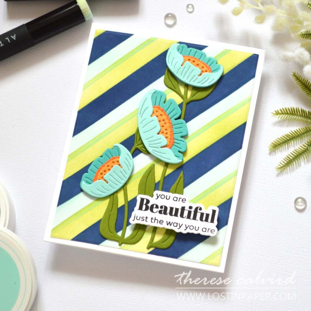 Easy Stencil Backgrounds in 5 Minutes – 5 Fun Cardmaking Techniques by Therese Calvird