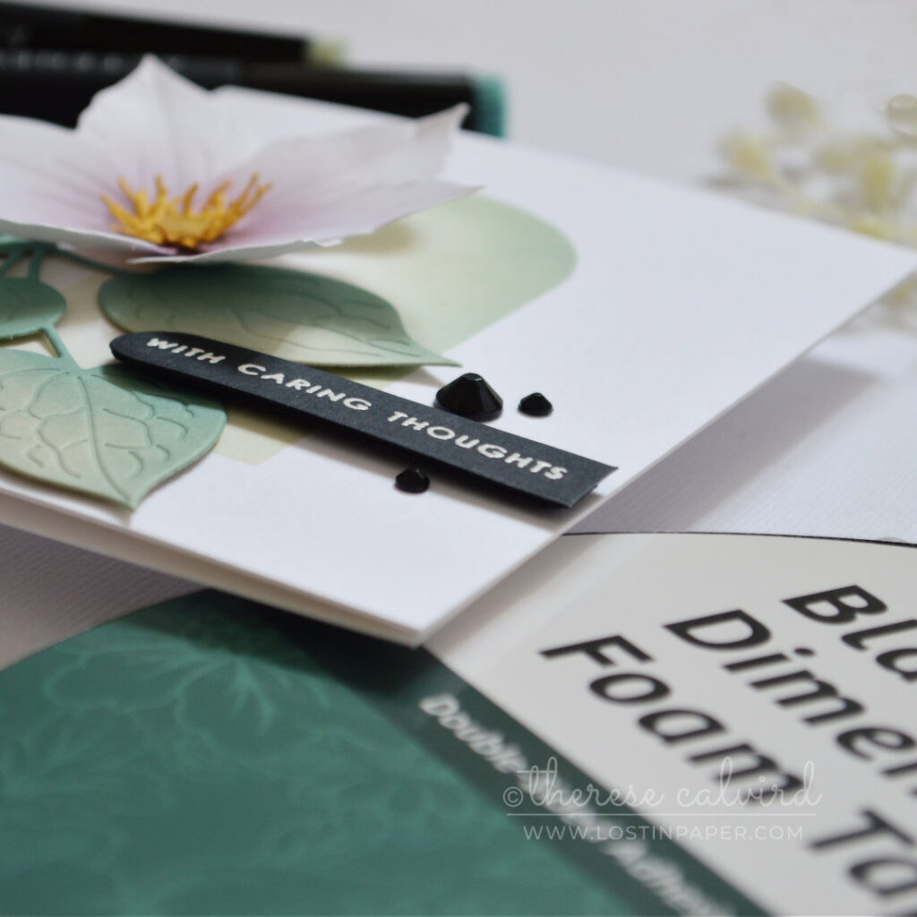 Clean and simple handmade card using nesting arches die with ombre ink blended background by Therese Calvird