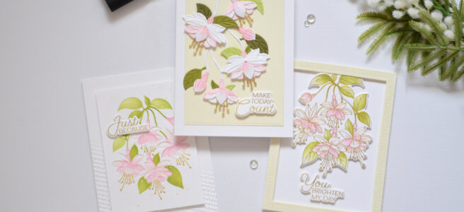 ink blending fuchsia card set therese calvird