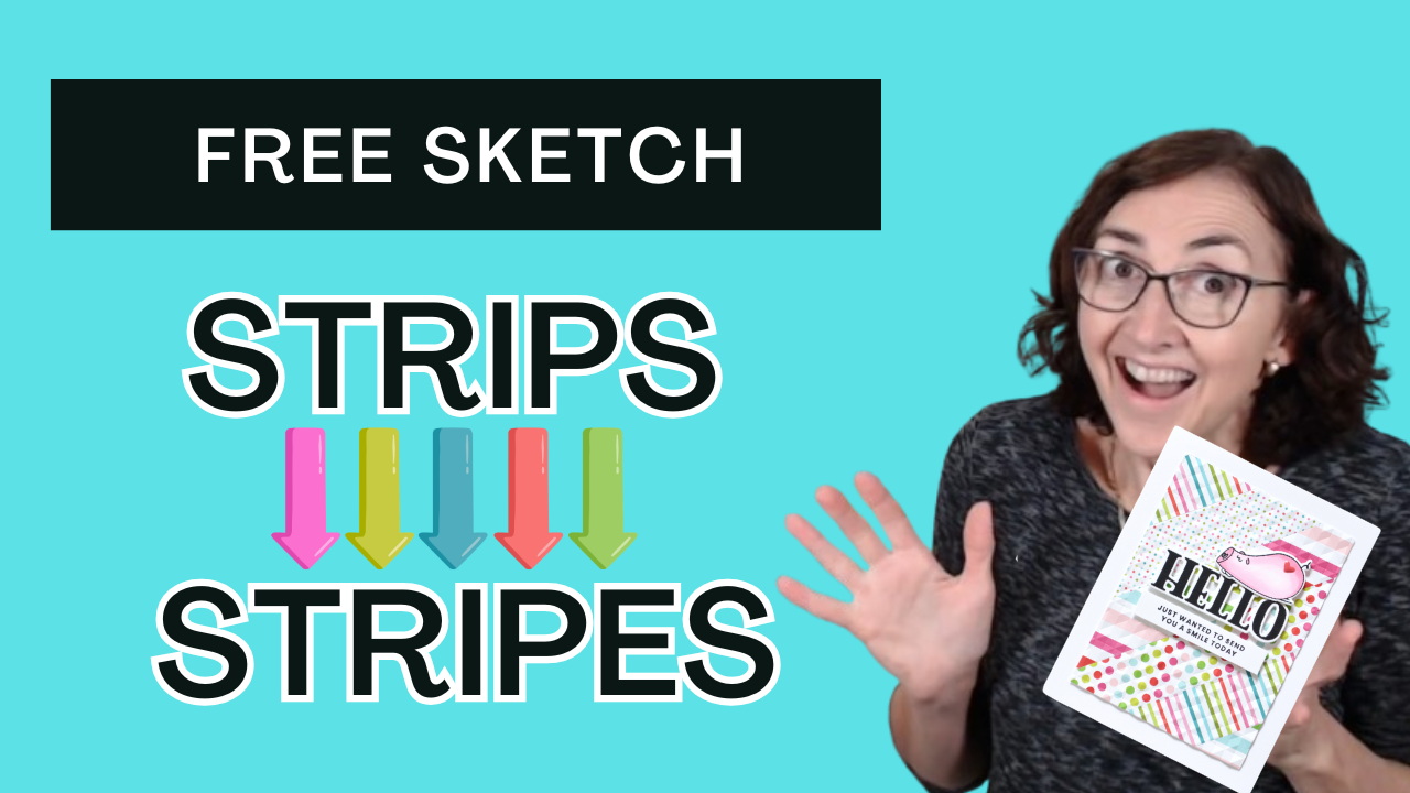 DIY Striped Card Background Using Paper Scraps (+ Video Tutorial + Free Craft Organization Event You’ll Love!)
