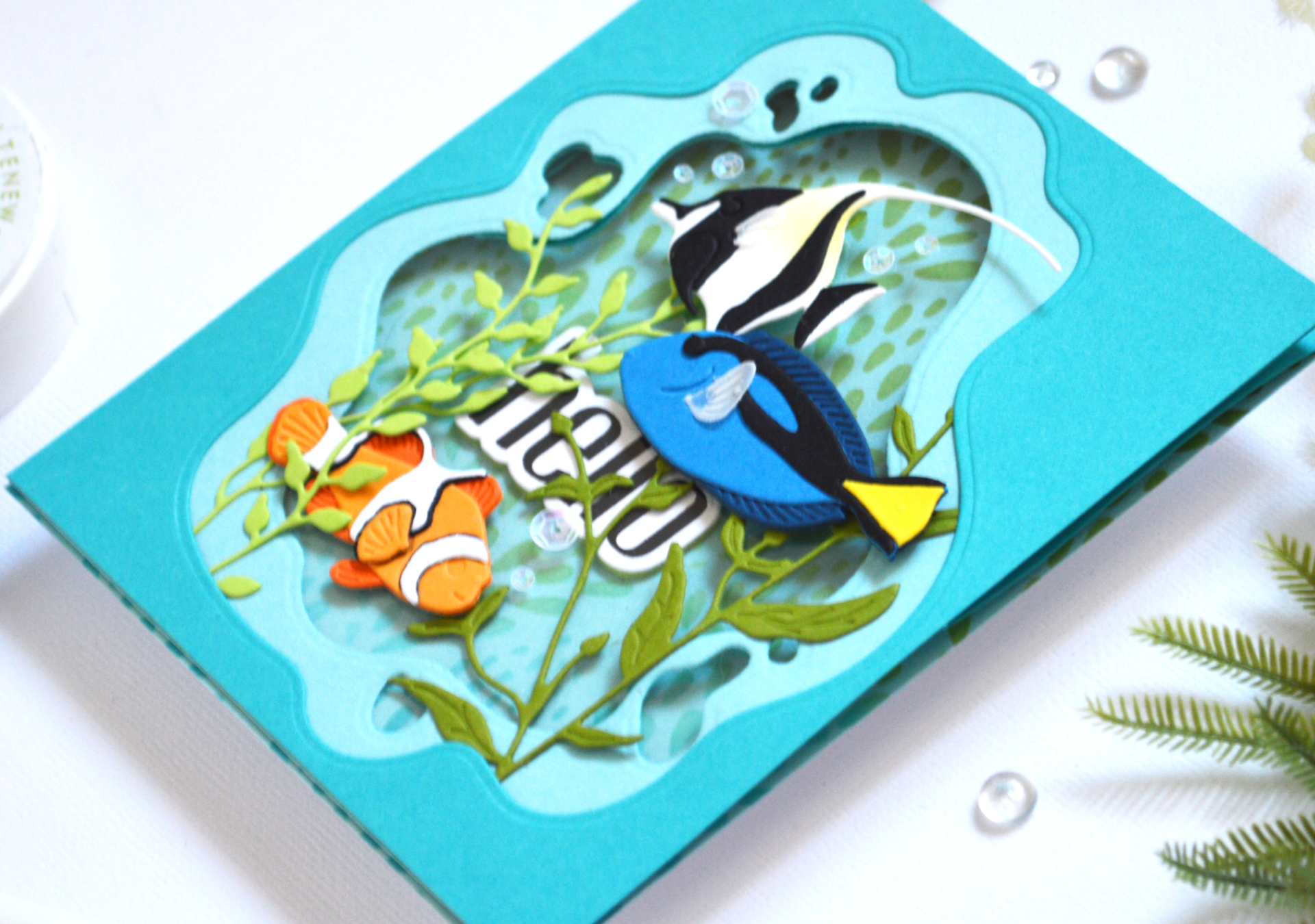 Interactive Ocean Scene Card with Tropical Fish | Altenew June Release
