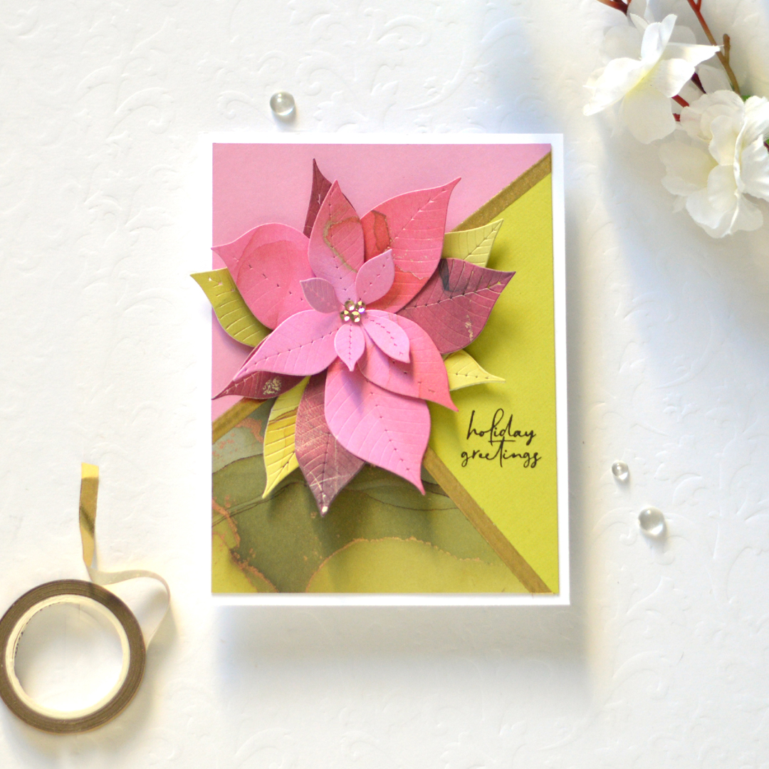 DIY Pop-Up Poinsettia christmas cards