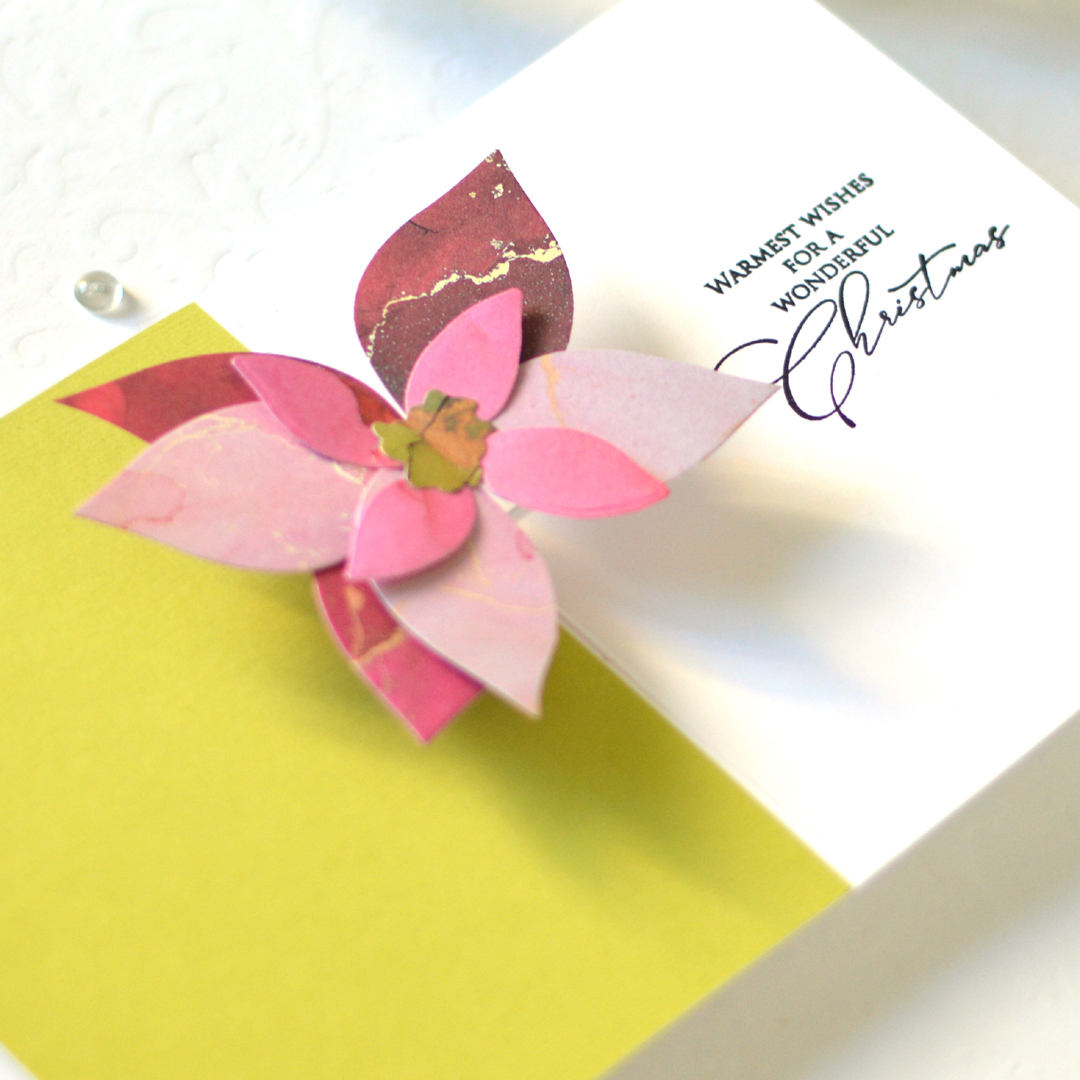 DIY Pop-Up Poinsettia christmas cards
