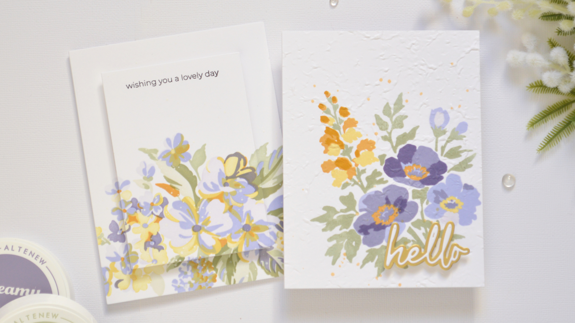 2 Easy Ways to Add Dimension to Floral Bouquet Cards | Altenew August Blog Hop + Giveaway!