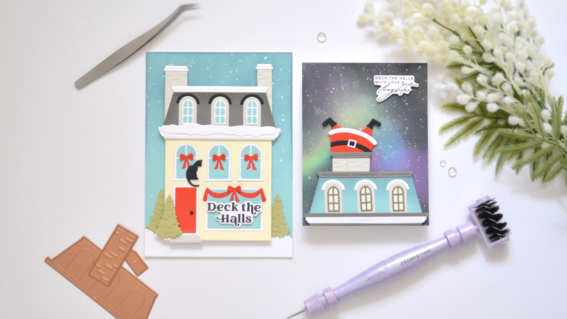 4 City House Christmas Cards | Stretch Your Dies Further + Video