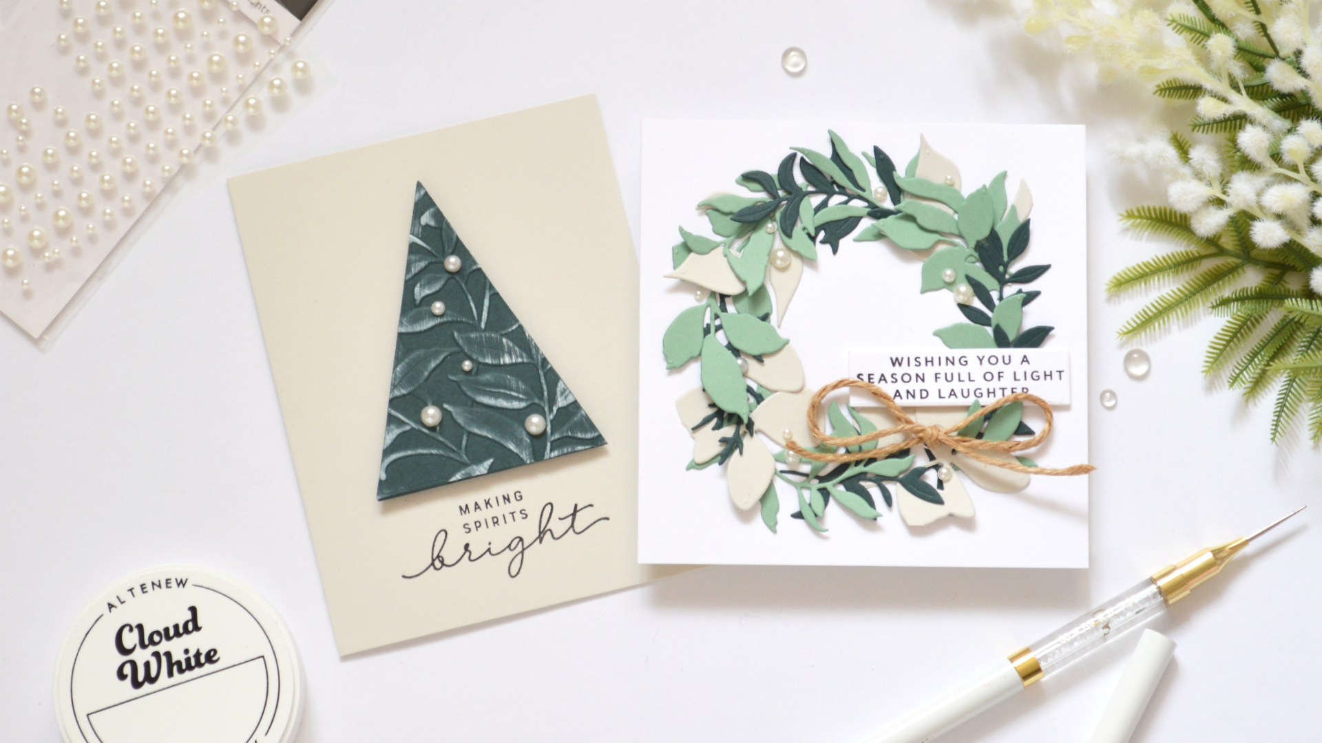 Foliage Christmas Cards Using Non-Christmas Supplies + Video